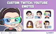 create vtuber chibi emotes for your twitch, youtube, discord or sticker