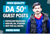 publish guest post with dofollow backlinks on high da pa sites for ranking