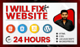 fix HTML CSS, js,bs, react js, wordpress website responsive