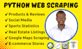 do web scraping, data mining, data scraping, data extraction,python web scraping