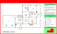 draw emergency evacuation plan and fire safety plan