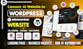 build business website design ai to wordpress ecommerce website development