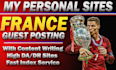 write your article and post france guest posting sites high da DR white hat SEO