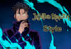 draw you in jujutsu kaisen style