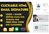 create professional clickable  and editable HTML email signature