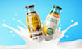 do juice label water bottle and milk label and box design