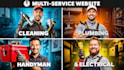 create cleaning service,plumber, handyman, and electrician website