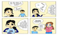 draw a 4 panel comic strip for you, comic strip