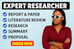 do quality report writing, research and summary writing, case study analysis