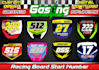 design racing number plate on your motocross and bmx