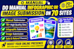 do manual infographic or image submission on 70 sites
