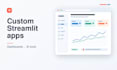 build a custom python streamlit app or interactive dashboard