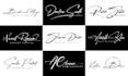 fast design signature logo, cursive, scripted, signatures