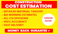 do cost estimation, material take off takeoff for all construction trades or mep