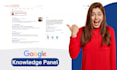 create verified google knowledge panel for you in the author category