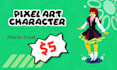 make an anime character pixel art