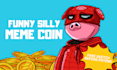 draw funny cartoon, bitcoin, meme coins, silly