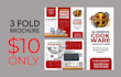 do 3 fold brochure, menu, and product posters