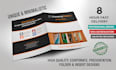 design professional, corporate, modern presentation folder and inserts