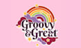 design affordable boho vintage groovy hippie logo with free branding kit