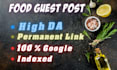do food guest post with high authority backlinks