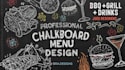 design chalkboard BBQ menu board for restaurant