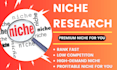 do professional SEO niche research and keyword research