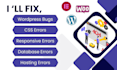 fix wordpress issues and bugs promptly