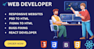 be your frontend web developer using react, next, and vue