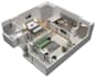 make a architecture 3d visualization floor plan using cgi