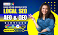 do local SEO, monthly website GEO, aeo, offpage backlinks building for ai rank