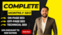 provide a complete monthly SEO service package to rank higher on google