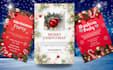 design a christmas greeting card, holiday flyer or new year poster