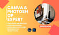 create stunning canva and photoshop graphics logo and brand kits