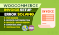 install, design or configure woocommerce invoice PDF
