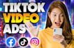 create viral tik tok video ads, dropshipping facebook ads creatives