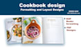 create a professional cookbook layout designs with 24 hours