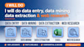 do data entry, data mining, data extraction and web research