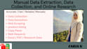 manually extract data from websites or pdfs to excel