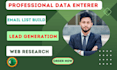 do accurate data entry copy paste web research and virtual assistant expert