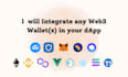 do wallet connection, contract integration and web3 dapp