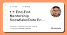 provide mentorship snowflake data engineering 3 months