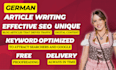write professional german articles, blog posts, dutch ebooks, german copywriting