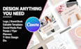do canva templates, brand board, instagram post or anything