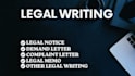 draft legal notices, documents and provide legal guidance