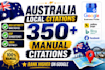 do 300 australia local citations and business directory submission