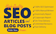 do SEO friendly creative content writing job for you