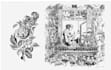 create an etching style wedding crest or illustration