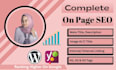 do technical and onpage SEO optimization for your website