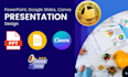 design powerpoint, google slides and canva presentation